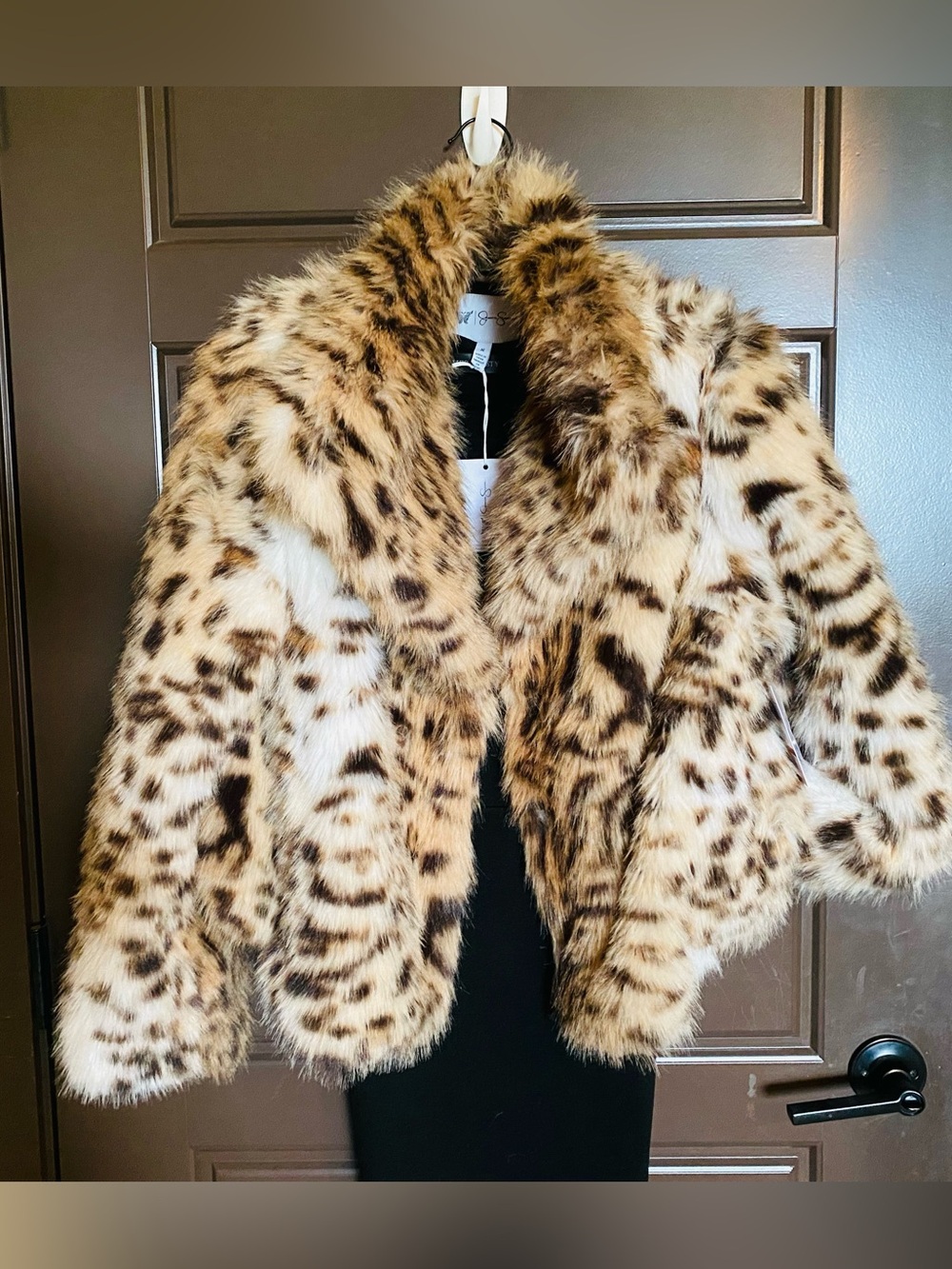 NWT Jessica Simpson SUPER SOFT Fur Jacket Leopard-Print - Picture 1 of 10